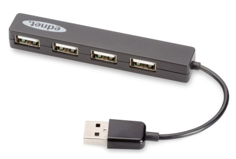 Hub USB Ednet 4xUSB 2.0 "Mini", pasywny, czarny