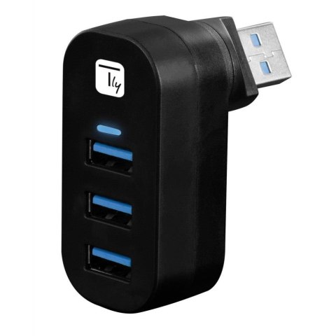 Hub USB Techly 3-portowy 3xUSB 3.0 obrotowy wtyk