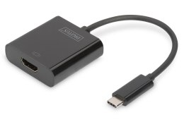 Adapter graficzny DIGITUS HDMI 4K 30Hz UHD na USB 3.1 Typ C, z audio, czarny, 0,15m