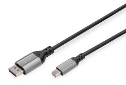 Kabel adapter DIGITUS PREMIUM miniDisplayPort - DisplayPort 8K 60Hz miniDP/DP M/M 1m