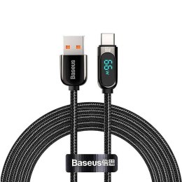 Kabel przewód USB - USB-C / Typ-C 200cm Baseus Display CASX020101 z obsługą szybkiego ładowania 66W