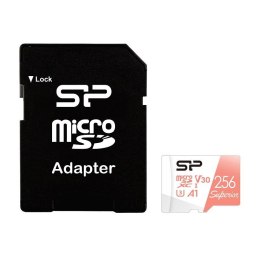 Karta pamięci Silicon Power microSDXC Superior 256GB V30 UHS-1 U3 A1 + ADAPTER