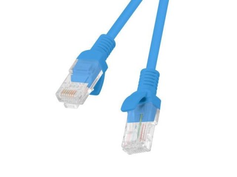 Patchcord Lanberg UTP kat.5e 30m niebieski fluke passed