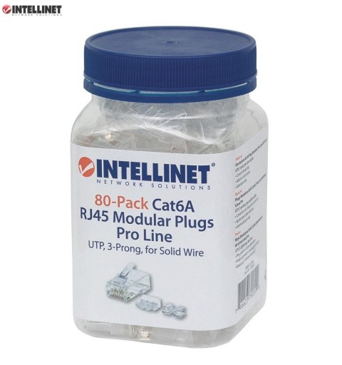 Wtyk Intellinet RJ45 8P/8C UTP Cat.6a/drut 80szt.