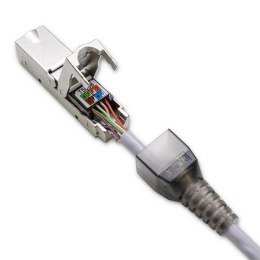 Wtyk QOLTEC RJ45 beznarzędziowy STP | CAT6A | JACK PIN | T568B | T568A