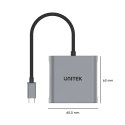 Unitek Adapter USB-C na 2x port DP 1.4 8K 60Hz