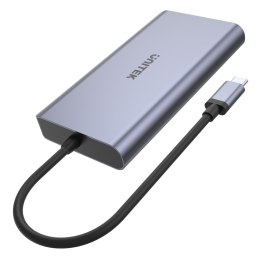 Unitek Hub USB-C 2x USB 3.1 HDMI DP RJ45 czytnikSD