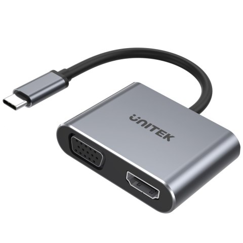 Unitek Hub USB-C HDMI VGA USB-A i PD 100W D1049A