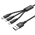 Unitek przewód ładujący USB 3 w 1 czarny C14049BK