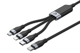 Unitek przewód ładujący USB-C 3 w 1 czarny