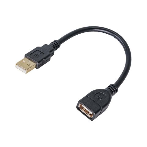 Przedłużacz USB 2.0 Akyga AK-USB-23 USB A(M) - A(F) 0,15m czarny