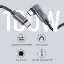 Unitek Kabel USB-C kątowy 90° PD100W 3m